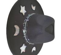 Dasbsug Chapeau de paille Western Suncatchers - Prismes arc-en-ciel - Découpe et ventilation - Pour festivals de musique, pique-niques