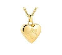 Dasbsug Collier funéraire pour animal de compagnie avec pendentif en acier avec récipient sécurisé pour cendres de perte, souvenirs, bijoux en acier pendentif urne