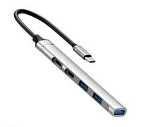 Dasbsug Concentrateurs USB C en alliage d'aluminium PD3.0 - Chargeurs rapides 5 Gbit/s - Synchronisation des données - Double port A pour le travail et les voyages - Adaptateurs C vers OTG