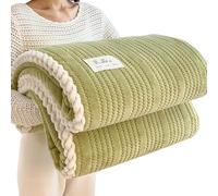 Dasbsug Couverture douillette en peluche douce en velours jacquard et flanelle pour canapé-lit 120 x 200 cm, 150 x 200 cm, chaude