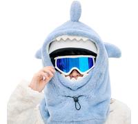 Dasbsug Couvre-casque de ski à capuche pour protéger le visage et le cou par temps froid coupe-vent, bleu, Taille unique