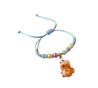 Dasbsug Élégant bracelet Capybaras en résine tressée unique parfait pour l'individualité et l'expression créative des bijoux à breloques, taille unique, Comme décrit