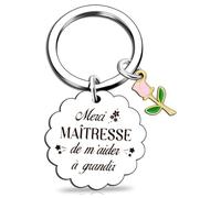 Dasbsug Élégant porte-clés d'amitié en acier inoxydable avec symbole de fraternité pour meilleure amie, sœur, femme, fille, anniversaire, sœur, F, taille unique