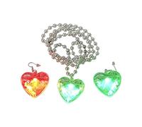 Dasbsug Ensemble boucles d'oreilles et collier lumineux festif rechargeable par USB pour célébrations sorties festives avec boucles d'oreilles et collier rechargeables par USB, taille unique, Comme