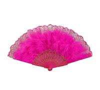 Dasbsug Éventail à plumes vintage des années 1920 pour femme, style garçonne pliable, en dentelle, pour mariage, Halloween, cosplay, cosplay