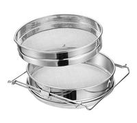 Dasbsug Filtre à miel double couche en acier inoxydable résistant pour apiculture avec bras télescopique réglable pour seau de 18 litres