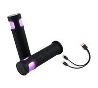 Dasbsug Guidon de vélo étanche avec rembourrage en silicone Poignées de vélo de nuit pour divers guidons de vélo rechargeables