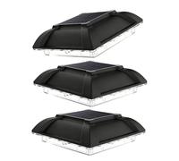 Dasbsug Lampadaires solaires adaptés pour clôture de pilier extérieure, marche/arrêt automatique, texture ABS résistante aux intempéries, design durable, lampes solaires étanches