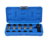 Dasbsug Lot de 16 bougies d'allumage professionnelles pour réparation de moteur Filetage M14 x 1,25 mm avec construction en acier et étui de rangement Outil essentiel