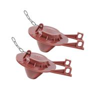 Dasbsug Lot de 2 réservoirs de vidange de salle de bain - Économiseur d'eau - Couvercle à battant - 5,1 cm - Universels - Bouchons de toilettes - Valve de chasse d'eau durable - Avec chaîne en acier