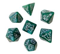 Dasbsug Lot de 7 dés de formes variées - Nombre de visages différents - Numéros éducatifs numériques de bureau - En acrylique - Polyédrique