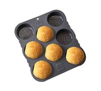 Dasbsug Moule de cuisson en silicone à usage multiple - 8 cavités rondes - Passe au four, au congélateur - Peut être libéré