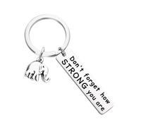 Dasbsug Porte-clés éléphant inspirant en métal pour la maison, le bureau, la décoration de la maison, du bureau, symbole de sagesse, affirmation positive pour les amis, la famille, porte-clés éléphant