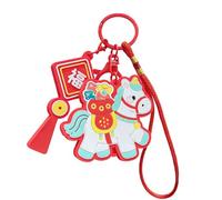 Dasbsug Porte-clés en résine avec décoration à suspendre sur le thème de la prospérité, convient pour un moment spécial et une utilisation quotidienne, C, taille unique