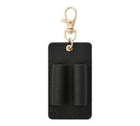Dasbsug Porte-stylo en cuir avec double fente pour écrivains, journalistes, affaires, professionnels, vintage, pour sacs à dos, Noir