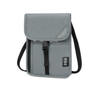 Dasbsug Portefeuille tour de cou avec blocage RFIDS pour passeports cachés, pochettes faciles à dissimuler, pochette cadeau, portefeuille pour passeport familial, gris, One Size