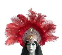 Dasbsug Serre-tête à plumes colorées pour carnaval, fête, cosplay adulte, bandeau ethnique pour événements à thème, fête