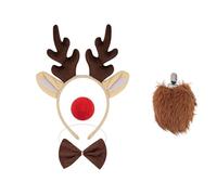 Dasbsug Serre-tête de renne de Noël réglable - Accessoire de cheveux festif - Accessoire de fête de vacances pour femmes et enfants - Accessoire de fête de Noël