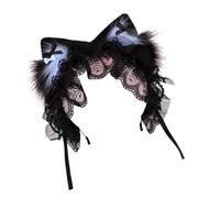 Dasbsug Serre-tête oreilles de chat en peluche - Design réglable - Accessoire essentiel pour costume - Cosplay - Tenue d'Halloween - Bandeau élégant avec oreilles de chat pour jeu de rôle