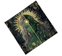 Dasbsug Tapis de tarot artistique en polaire pour protéger les cartes 50 x 50 cm/60 x 60 cm/75 x 75 cm 3 tailles design portable avec toile de divination spirituelle ésotérique