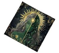 Dasbsug Tapis de tarot artistique en polaire pour protéger les cartes 50 x 50 cm/60 x 60 cm/75 x 75 cm 3 tailles design portable avec toile de divination spirituelle ésotérique