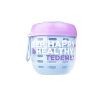 Dasbsug Tasse transparente portable pour salade de fruits, petit déjeuner, avec panier de vidange, récipient de conservation des aliments avec fourchette en polypropylène, récipient transparent pour