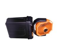 Dasbsug Ventilateur brumisateur d'extérieur avec télécommande 6 L - Seau haute capacité - 3 buses réglables - Ventilateur de refroidissement rechargeable à piles rechargeables