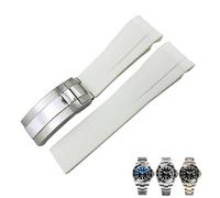 DASEB Bracelet de montre de rechange en caoutchouc de silicone pour Role Rolex Deep Sea-Dweller 126660 Bleu Noir Outils inclus 21 mm, 20 mm