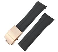 DASEB Bracelet de montre en caoutchouc de Silicone, 21mm 22mm, remplacement pour MIDO M026 Ocean Star HydroConquest, bracelet de montre de Sport étanche(Black Rose,21mm)