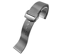 DASEB Bracelet de montre tressé en acier au titane de 20mm adapté à la boucle de déploiement du bracelet de montre pour Omega 007 Seamaster James Bond