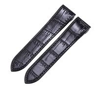 DASEB Brotte de montre en cuir authentique exquise pour Cartier Series 20mm Élégant Design 23mm Bracelet(Black no buckle,20mm)