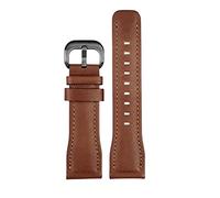 DASEB Veille en cuir authentique douce avec étanche pour hommes pour sept vendredi T1 / 01 T3 / 01 T2 / 01 Bande de montre de chute de vache de bracelet 26 mm(Brown black)