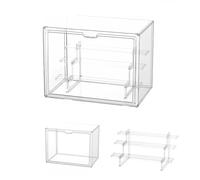 Dasellfa Vitrine Schaukasten Plexiglas Box, Acryl Vitrine, Sammlervitrine mit Tür, Für Minifiguren, Figuren Kleine, Action Figuren Spielzeug, Modellautos, Sammelfiguren (36*23*27cm)