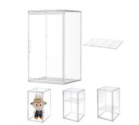 Dasellfa Vitrine Schaukasten Plexiglas Box, Acryl Vitrine, Sammlervitrine mit Tür, Für Minifiguren, Figuren Kleine, Action Figuren Spielzeug, Modellautos, Sammelfiguren (50*37*29.5cm)