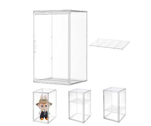 Dasellfa Vitrine Schaukasten Plexiglas Box, Acryl Vitrine, Sammlervitrine mit Tür, Für Minifiguren, Figuren Kleine, Action Figuren Spielzeug, Modellautos, Sammelfiguren (50*37*29.5cm)