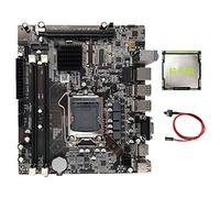 Dasertoe Carte mère H55 LGA1156 compatible avec I3 530 I5 760 Series CPU DDR3 Carte mère d'ordinateur + CPU I3 550 + kit de câble de commutation