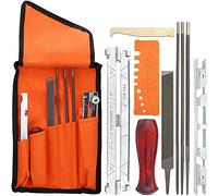 Dasertoe Kit de d'affûtage pour chaîne de tronçonneuse, kit de pour affûter les chaînes de scie, contient des , des guides d'affûtage et une jauge de profondeur