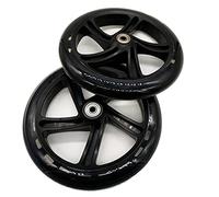 Dasertoe Lot de 2 roues de scooter en polyuréthane 200 mm d'épaisseur 30 mm ABEC-7 Noir transparent