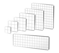 Dasertoe Lot de 7 blocs de tampons en acrylique transparent pour estampage avec grille décorative