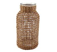 Dasertoe Vase à Fleurs en Verre de Paille Pot de Fleurs Japonais dans Le Panier de Fleurs CréAtif Contracté Nordique pour Arroser Les Plantes -S