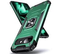 DASFOND Armor Coque de protection pour Google Pixel 10A Case 5G militaire anti-chocs, avec anneau de support en métal à 360 °, pour support de téléphone portable et aimant de voiture, vert foncé