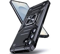 DASFOND Armor - Coque de Protection pour Samsung Galaxy S25 FE 5G - Militaire - Anti-Chocs - avec Anneau de Support en métal à 360 ° - pour Support de téléphone Portable - Aimant de Voiture - Noir