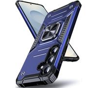 DASFOND Armor - Coque de Protection pour Samsung Galaxy S25 FE 5G - Militaire - Anti-Chocs - avec Anneau de Support en métal à 360 ° - pour Support de téléphone Portable et Aimant de Voiture - Bleu