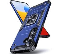 DASFOND Armor Coque de protection pour Samsung Galaxy S26 5G - Militaire - Anti-chocs - Avec anneau de support en métal à 360 ° - Pour support de téléphone portable et aimant de voiture - Bleu