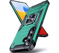 DASFOND Armor - Coque de protection pour Samsung Galaxy S26 Plus 5G - Militaire - Anti-chocs - Avec anneau de support en métal à 360 ° - Pour support de téléphone portable - Aimant de voiture - Vert