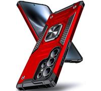 DASFOND Armor - Coque de protection pour Samsung Galaxy S26 Ultra 5G - Militaire - Anti-chocs - Avec anneau de support en métal à 360 ° - Pour support de téléphone portable - Aimant de voiture - Rouge
