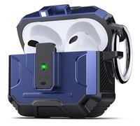 DASFOND Armor Coque pour Airpods 3 - Protection Totale et Style Élégant Étui Robuste Anti-Chocs avec Clip de Verrouillage Sécurisé Compatible avec AirPods 3 génération Case, Bleu
