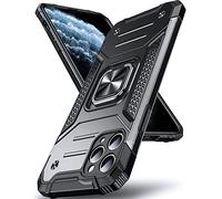 DASFOND Coque Compatible avec iPhone 11 Pro 5.8'', Housse de Protection Antichoc de Qualité Militaire, Etui avec Anneau Métallique Rotatif à 360 Degrés[Support Magnétique], Noir