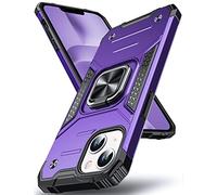 DASFOND Coque Compatible avec iPhone 14 Antichoc, Housse de Protection de Qualité Militaire, [Support magnétique de Voiture] Etui pour iPhone 14 avec Anneau de Support, Violet