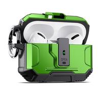 DASFOND Coque pour AirPods Pro 2 - Protection Totale et Style Élégant Étui Robuste Anti-Chocs avec Clip de Verrouillage Sécurisé Compatible avec Airpods Pro 2022, Vert Herbe